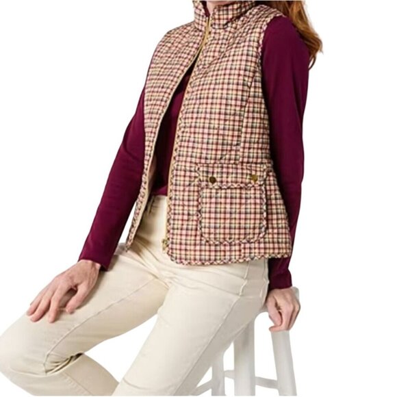 St. John's Bay NWT Plaid Autumnal Puffer Vest Size M - Picture 5 of 11